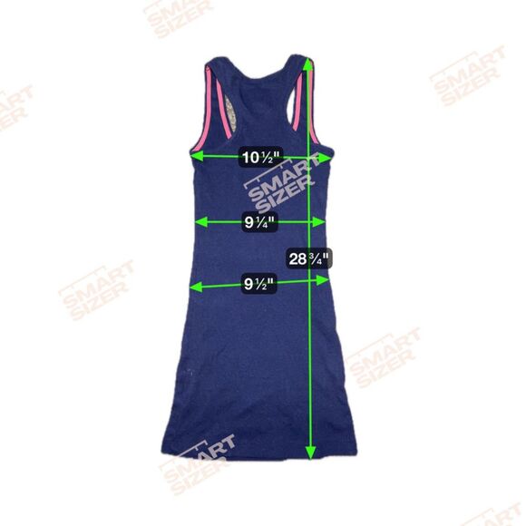 Size Small Navy and Pink Y2K Style Long Tank Top - Picture 4 of 4